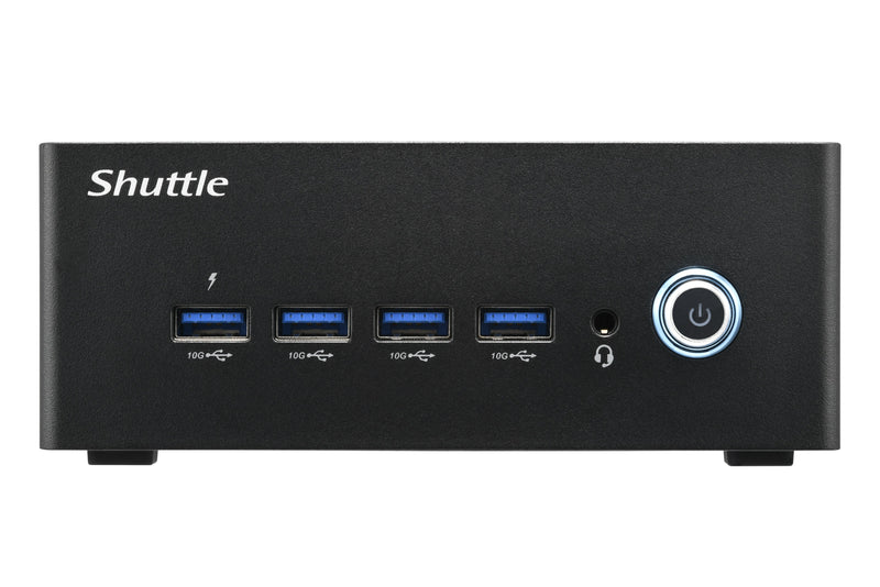 Shuttle Nano PC NT10H5, Intel Core Ultra 5 125H, Intel Arc graphics, 2xHDMI, 2xUSB 4.0 (DP), 2x2.5Gbit LAN, VESA, 24/7 Dauerbetrieb