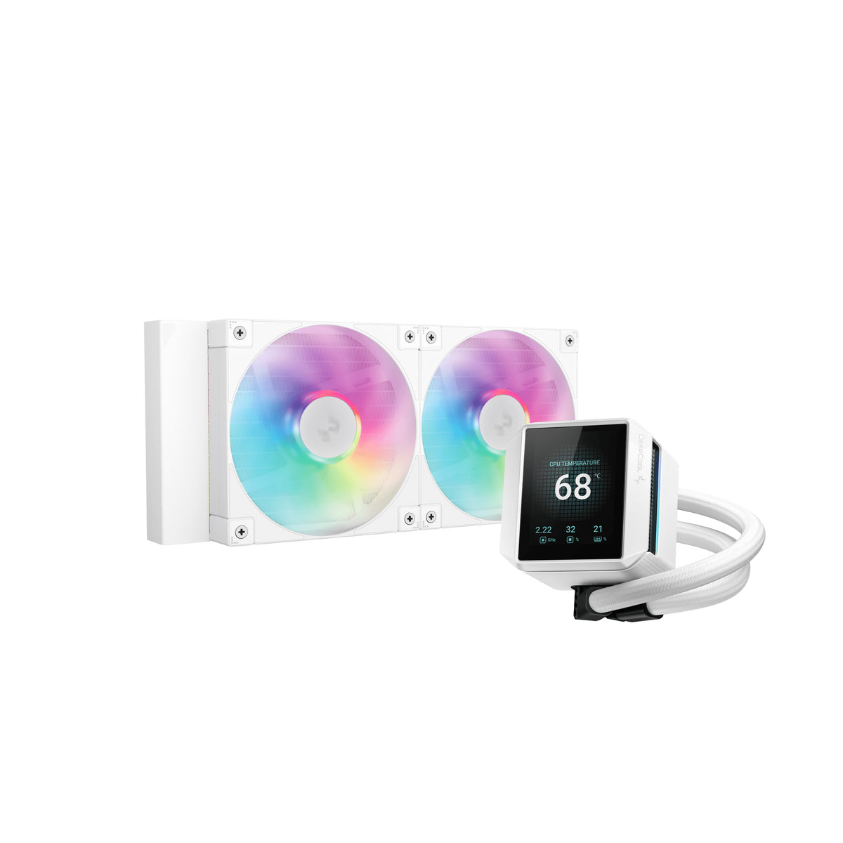 DeepCool Mystique 240 WH ARGB Refroidisseur de liquide tout-en-un pour processeur 12 cm Blanc 1 pièce(s)