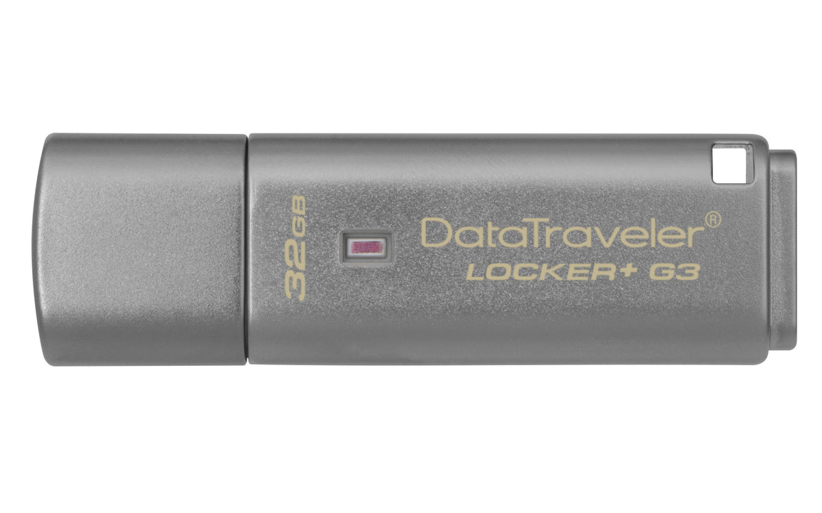 Kingston Technology DataTraveler Locker+ G3 32GB USB-Stick USB Typ-A 3.2 Gen 1 (3.1 Gen 1) Silber