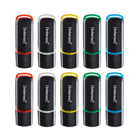 Intenso 3511551 USB-Stick 4 GB USB Typ-A 2.0 Schwarz, Rot, Grün, Transparent, Gelb, Blau