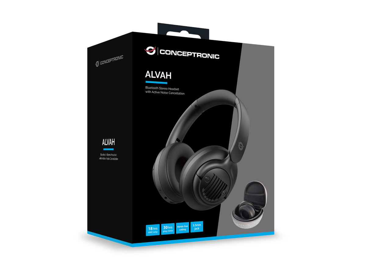 Conceptronic Bluetooth-Stereo-Headset mit aktiver Geräuschunterdrückung