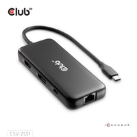 CLUB3D 8-1 Portable Dock USB Type-C® 10Gbps to HDMI™ and DisplayPort™ 8K30Hz PD Max.100Watt