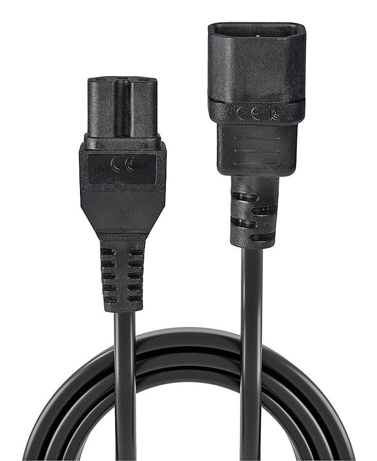 Lindy 30314 Stromkabel Schwarz 2 m C14-Koppler C15-Koppler