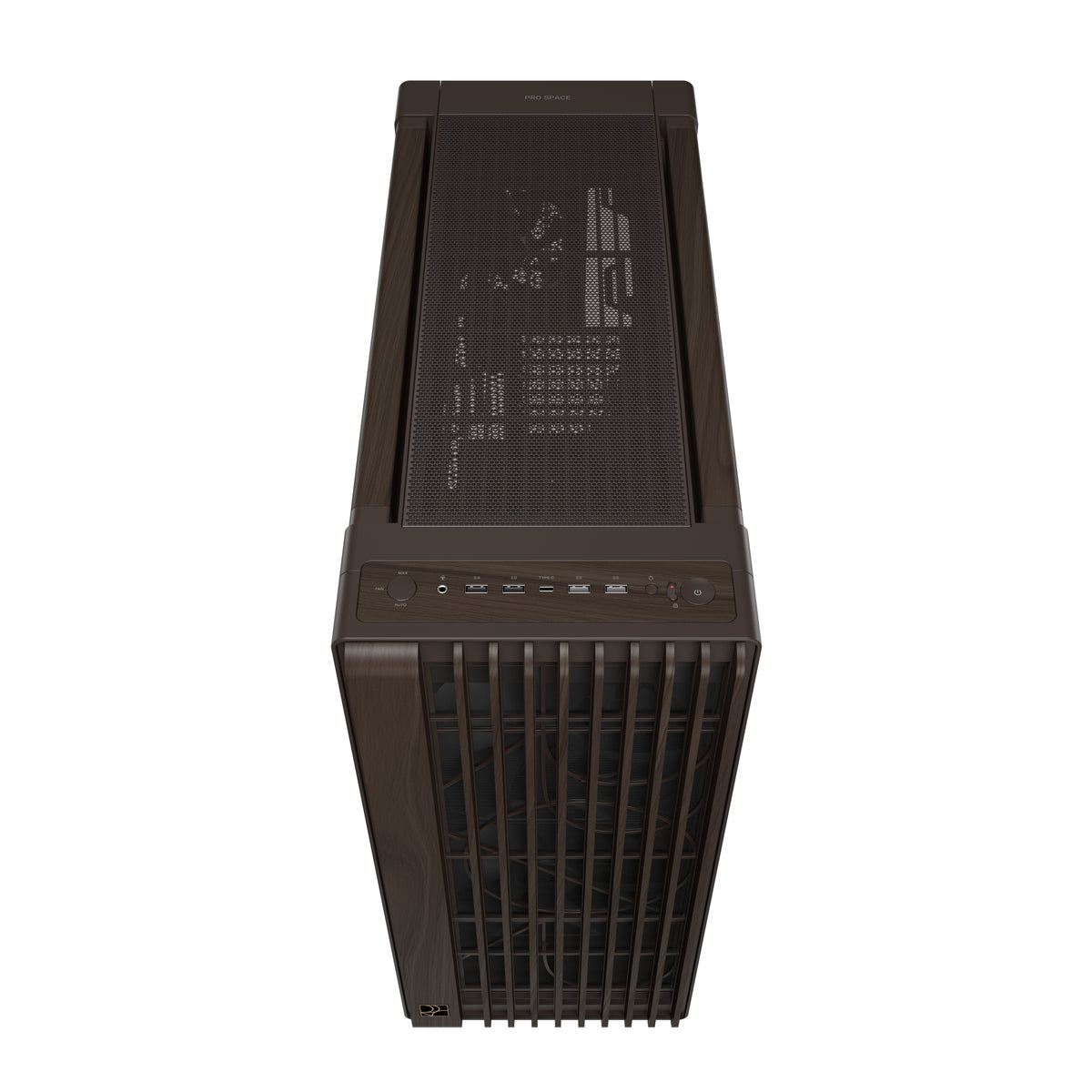 ASUS ProArt PA602 Wood Edition Retro Brown - Tempered Glass Panel Midi Tower Braun