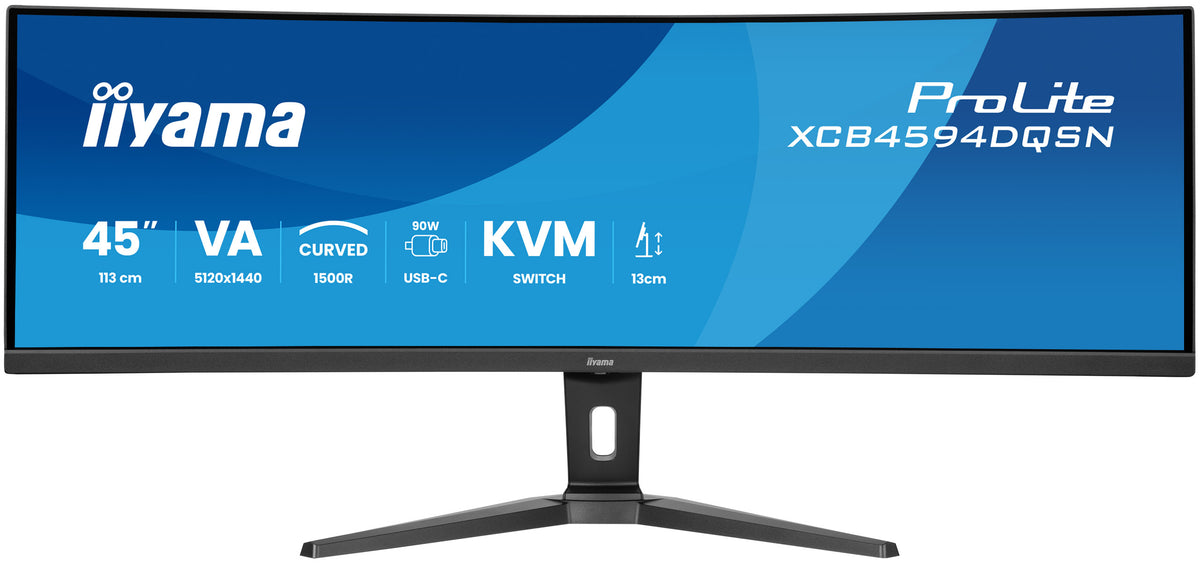 iiyama G-MASTER 45"LCD Curved Bus. UWQHD Computerbildschirm 113 cm (44.5") 5120 x 1440 Pixel Dual QHD LED Schwarz