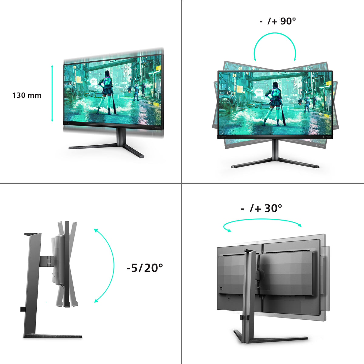 Philips Evnia 3000 25M2N3200U/00 Computerbildschirm 62,2 cm (24.5") 1920 x 1080 Pixel Full HD LCD Grau