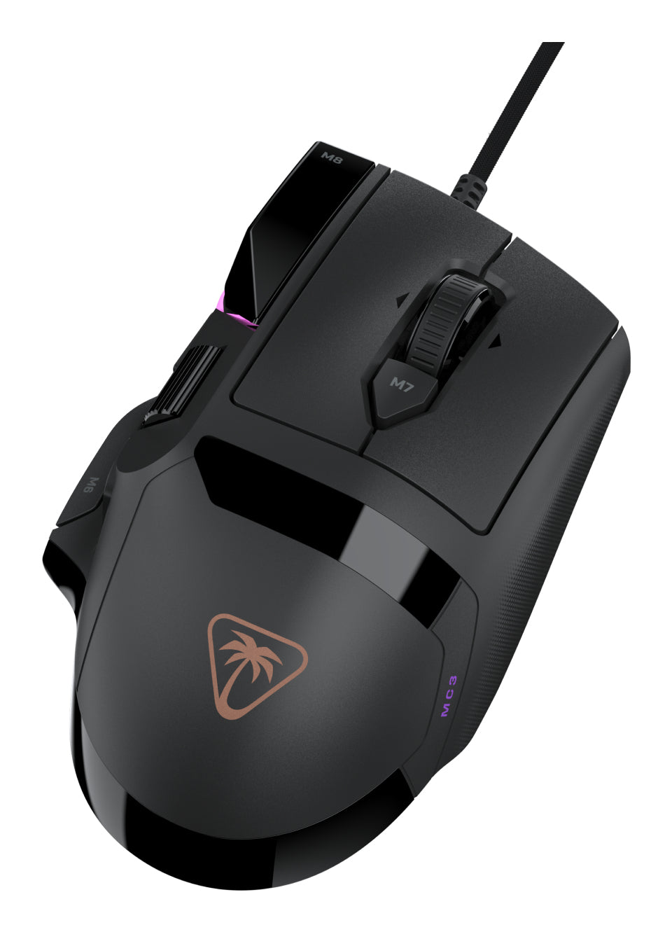 Turtle Beach Command Series MC3 Wired Gaming-Maus - optischer Owl-Eye-Sensor mit 30.000 DPI, 4D-Scrollrad, 1.000-Hz-Abtastrate, Titan Optical Switches, RGB-Beleuchtung