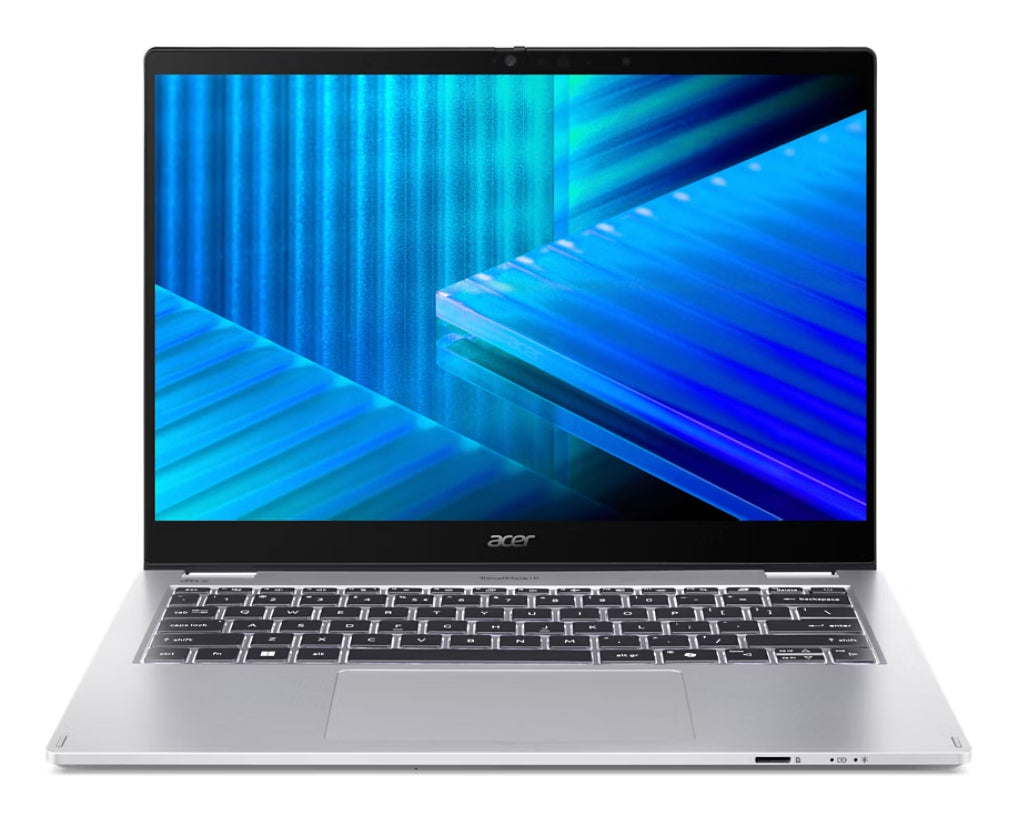 Acer TravelMate TMP414RN-55-TCO-586Y Intel Core Ultra 5 225U Hybrid (2-in-1) 35.6 cm (14") Touchscreen Full HD+ 8 GB DDR5-SDRAM 256 GB SSD Wi-Fi 7 (802.11be) Windows 11 Home Blue