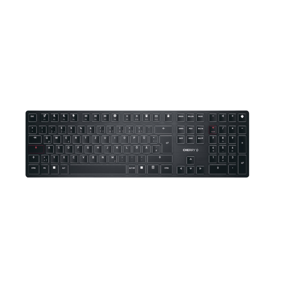 CHERRY KW X ULP Tastatur Universal USB + RF Wireless + Bluetooth QWERTZ Deutsch Schwarz