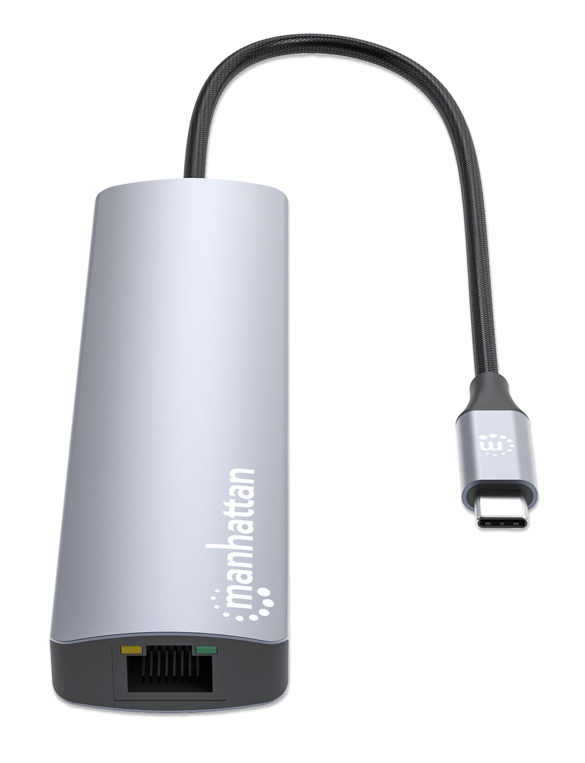 Manhattan 153959 laptop-dockingstation & portreplikator Kabelgebunden USB 3.2 Gen 1 (3.1 Gen 1) Type-C Silber