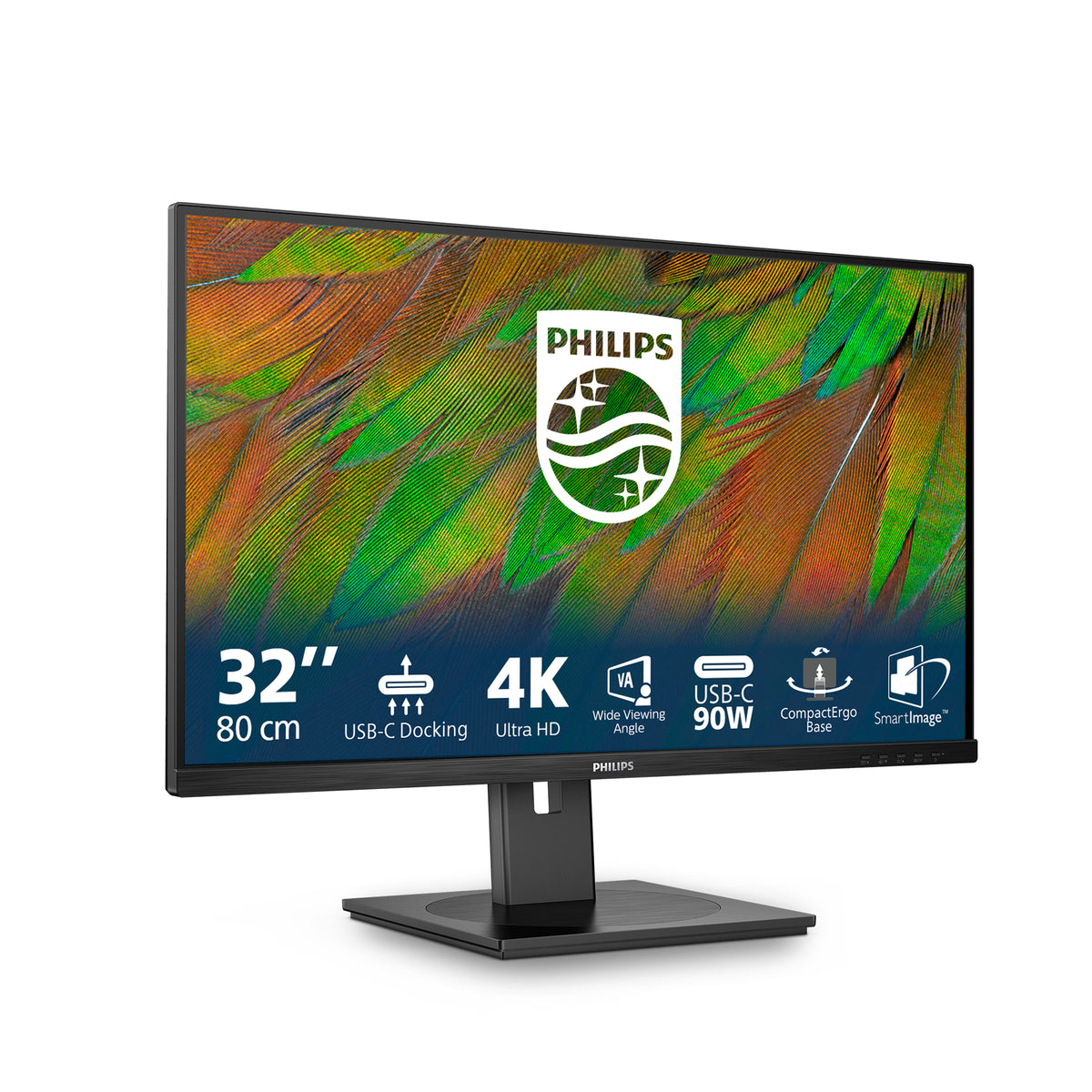 Philips 3000 series 32B1U3900/00 Computerbildschirm 80 cm (31.5") 3840 x 2160 Pixel 4K Ultra HD LCD Schwarz