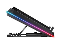 Conceptronic THYIA03B Turbofan Gaming Laptop-Kühlpad mit USB-Hub, RGB, versiegeltem Schaumdesign und Smartphone-Halter