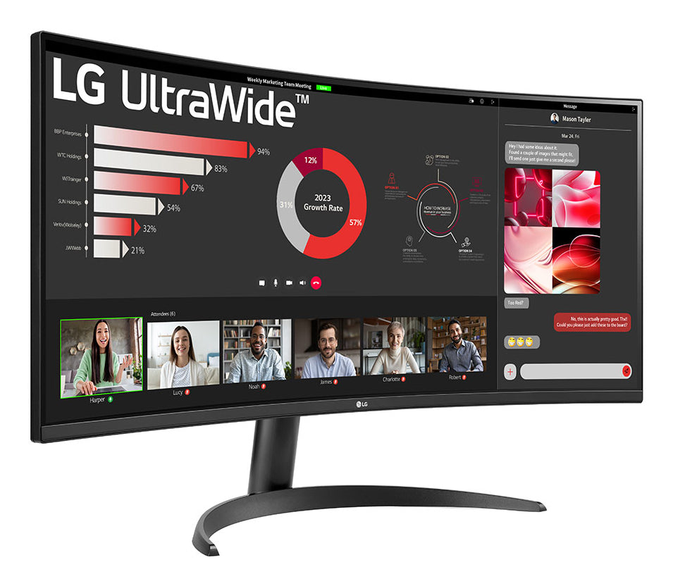 LG 34WR50QK-B Computerbildschirm 86,4 cm (34") 3440 x 1440 Pixel Wide Quad HD Schwarz