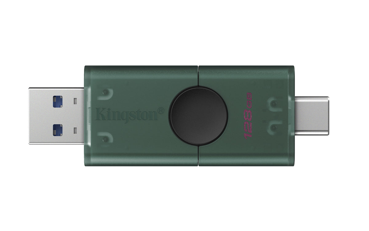 Kingston Technology DataTraveler DuoG2 USB-Stick 128 GB USB Type-A / USB Type-C 3.2 Gen 1 (3.1 Gen 1) Schwarz, Grün