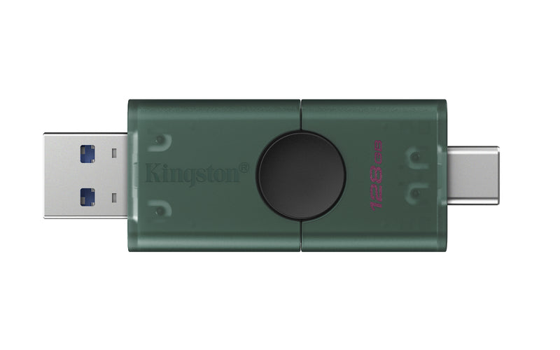 Kingston Technology DataTraveler DuoG2 USB-Stick 128 GB USB Type-A / USB Type-C 3.2 Gen 1 (3.1 Gen 1) Schwarz, Grün