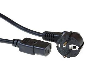 ACT Stromkabel Netzstecker CEE 7/7 Stecker (abgewinkelt) - C13 schwarz 10 m