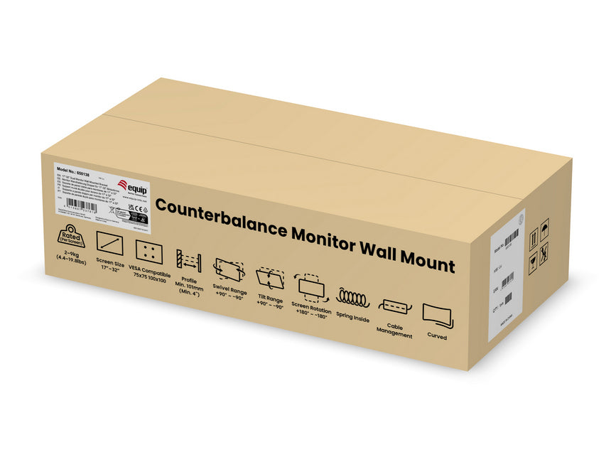 Equip 17"-32" Dual Monitor Wandhalterung
