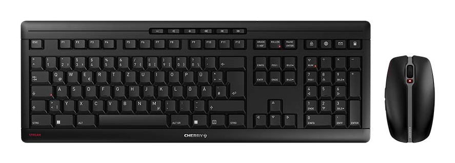 CHERRY STREAM DESKTOP, Kebelloses Desktopset, Schwarz, USB (QWERTZ - DE)