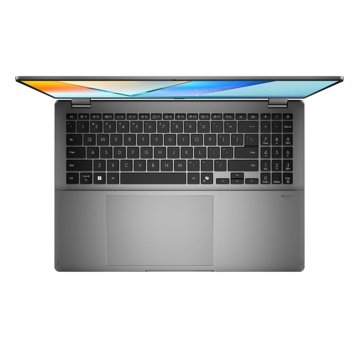 ASUS Vivobook 16 Flip TP3607AA-FLIP-DISSI4X Copilot+ PC Intel Core Ultra 9 386H Hybrid (2-in-1) 40,6 cm (16") Touchscreen WUXGA 32 GB LPDDR5x-SDRAM 1 TB SSD Wi-Fi 7 (802.11be) Windows 11 Pro Grau
