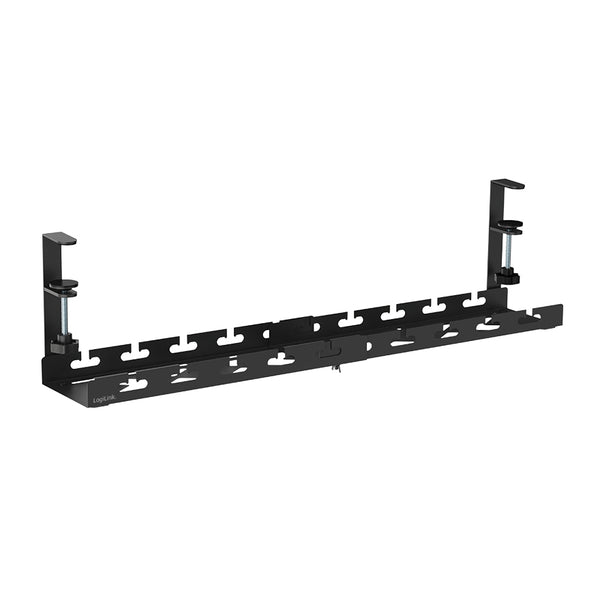 LogiLink KAB0094 Organiseur de câble, goulotte de câbles pour table/banc, noir, 1 pièce(s)