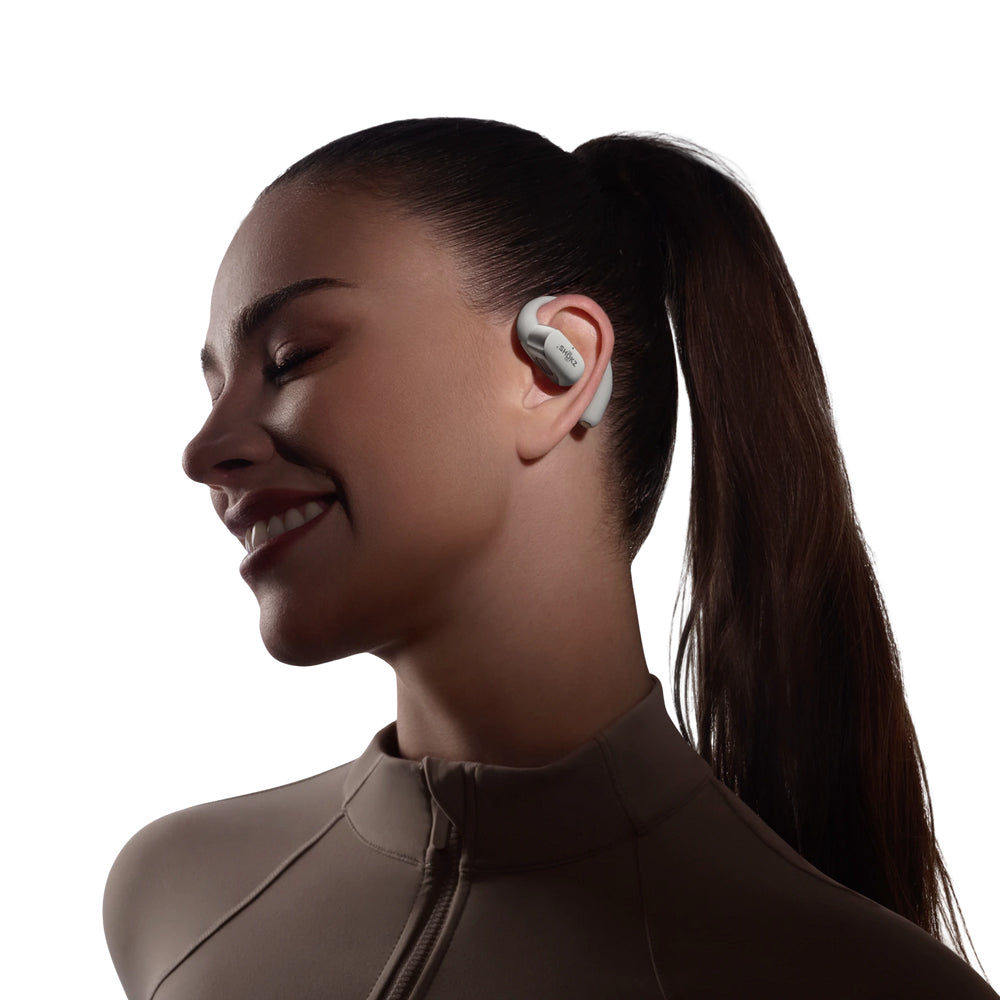 SHOKZ OpenFit 2+ Kopfhörer Kabellos Ohrbügel, im Ohr Anrufe/Musik Bluetooth Grau