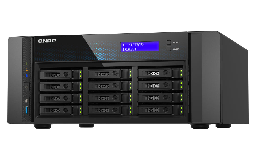 QNAP TS-H1277AFX-R7-32G NAS & Speicherserver Tower AMD Ryzen™ 7 32 GB DDR5 0 TB QuTS hero Schwarz