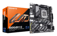 GIGABYTE B860M E Mainboard - Intel Core Ultra Series CPUs, 4+1+2 Phasen VRM, bis zu 8800MHz DDR5 (O.C), 2xPCIe 4.0 M.2, 1GbE LAN, USB 3.2 Gen 1