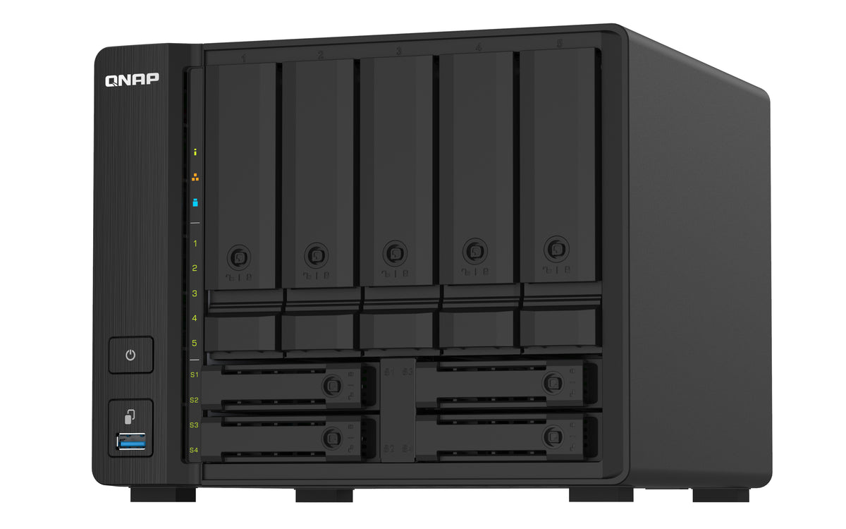 QNAP TS-932PX NAS Tower Annapurna Labs Alpine AL-324 4 GB DDR4 0 TB QNAP Turbo System Schwarz