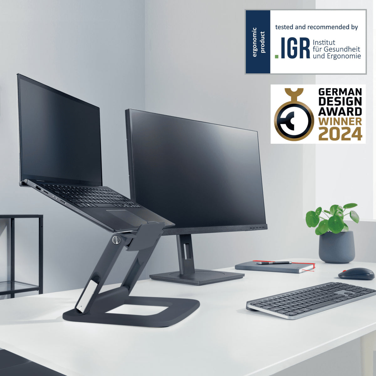 Leitz 64240089 laptop-ständer Dunkles Grau 38,1 cm (15")
