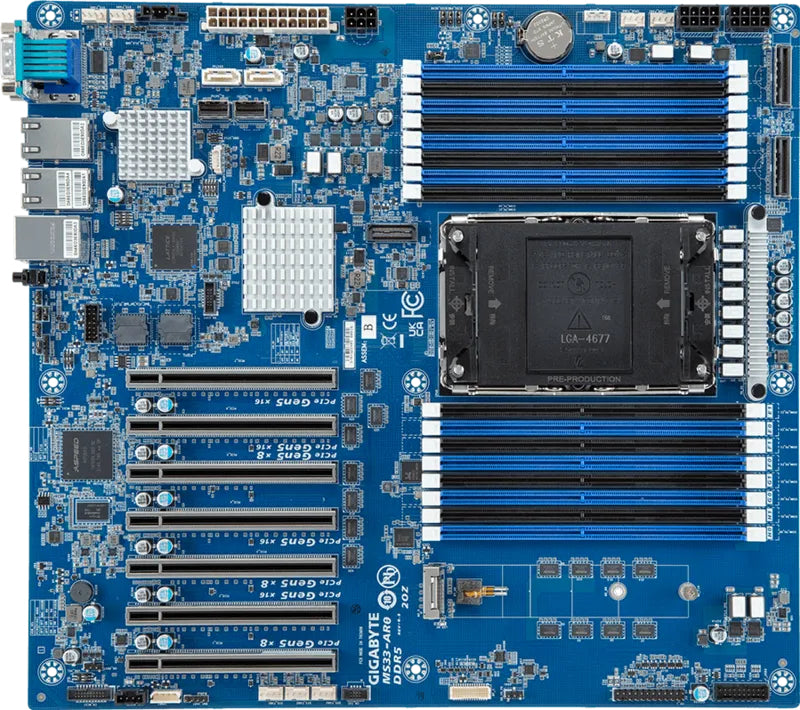 GIGABYTE MS33-AR0 Intel C741 LGA 4677 (Socket E) Erweitertes ATX