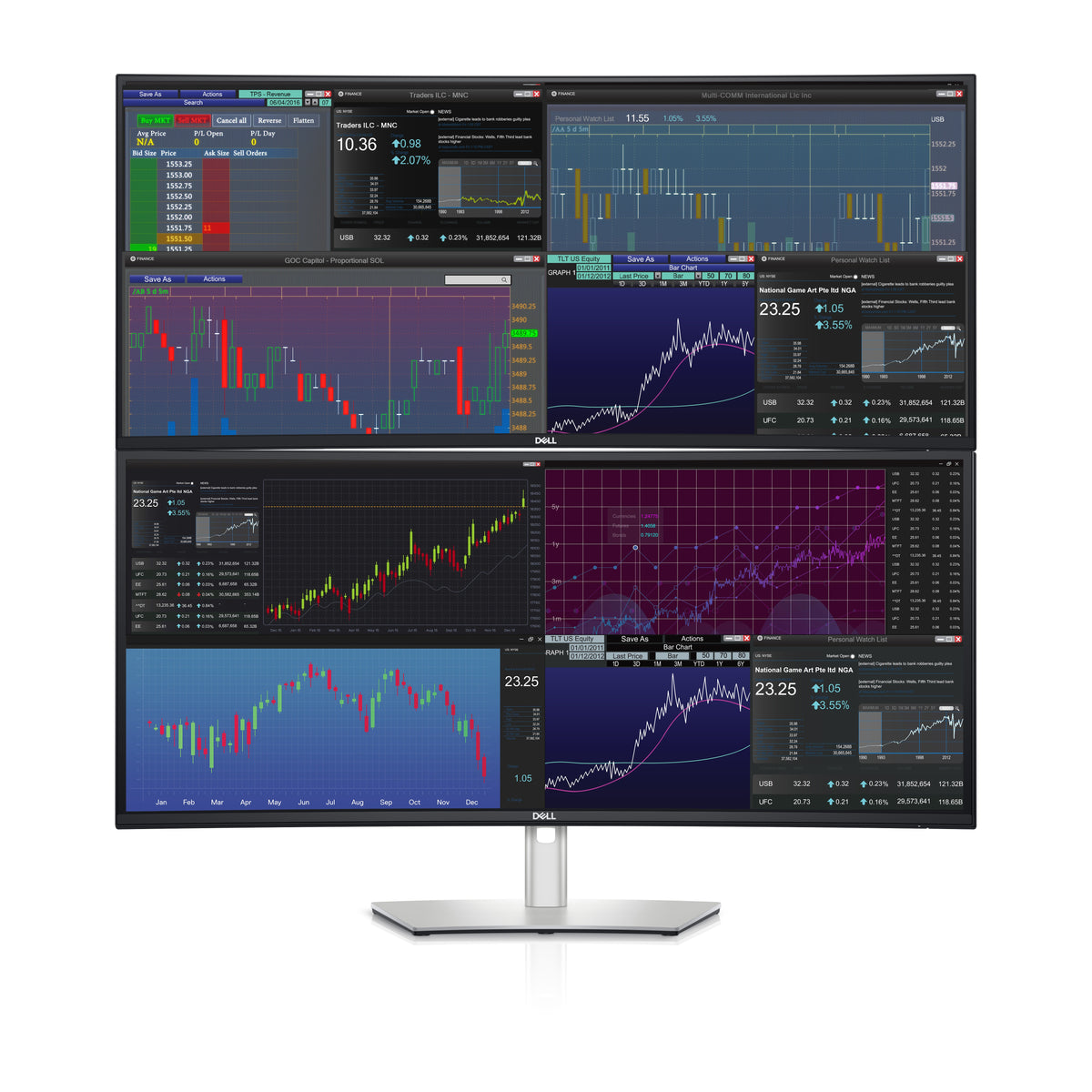 DELL UltraSharp U3824DW Computerbildschirm 95,2 cm (37.5") 3840 x 1600 Pixel Wide Quad HD+ LCD Schwarz, Silber
