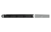 QNAP TS-464U-RP NAS Rack (1U) Intel® Celeron® N5095 8 GB DDR4 0 TB QNAP Turbo System Aluminium, Schwarz