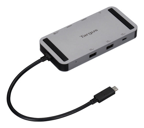 Targus DOCK429GL laptop-dockingstation & portreplikator Kabelgebunden USB4 Silber