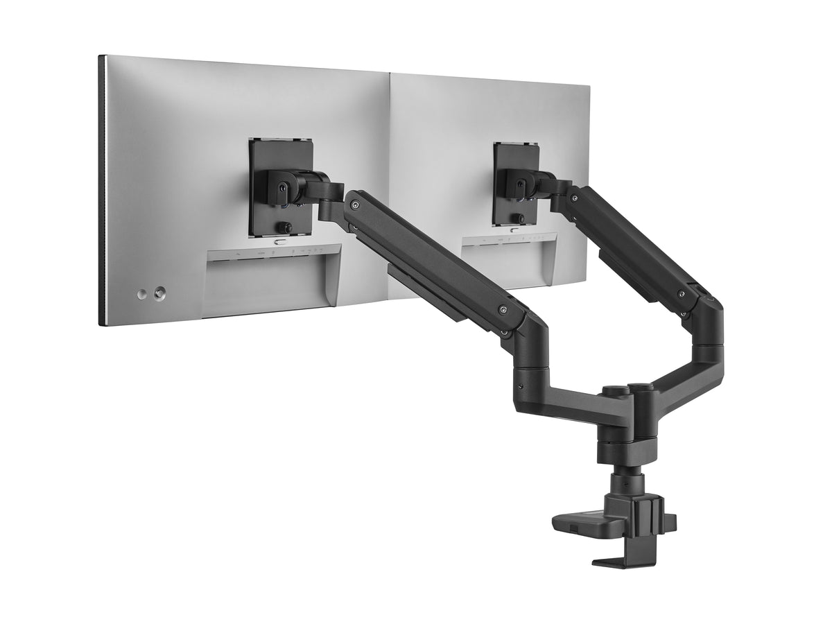 Equip 17"-35" Schwerlast-Doppelmonitor-Schreibtischhalterung, Schwarz