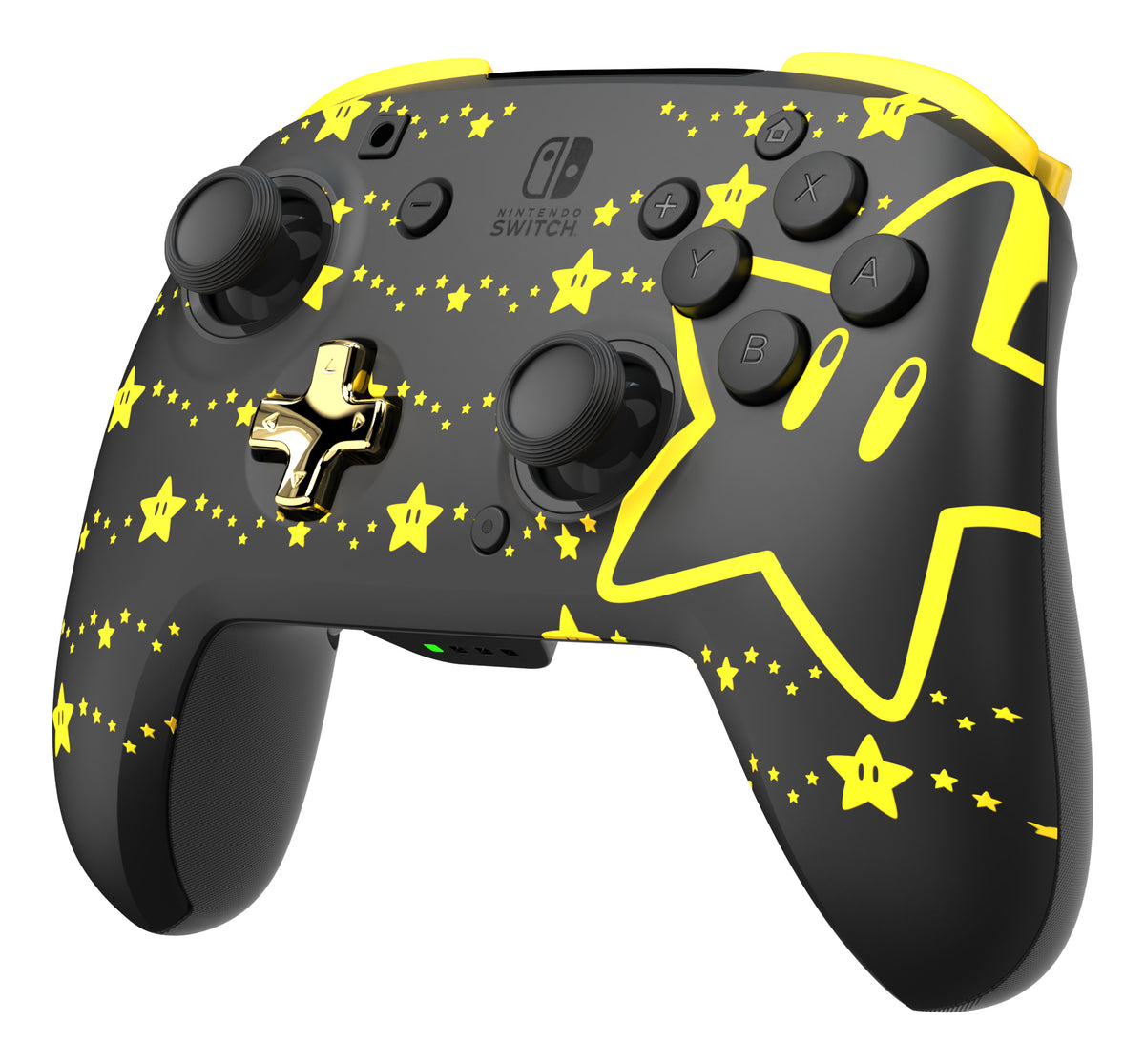 PDP REMATCH GLOW Schwarz, Gelb Gamepad Analog / Digital Nintendo Switch, Nintendo Switch OLED