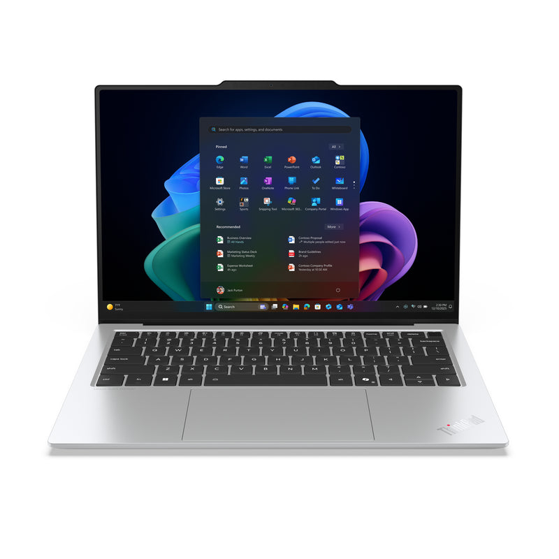 Lenovo ThinkPad X9-14 Gen 1 Aura Edition Copilot+ PC Intel Core Ultra 7 258V Laptop 35,6 cm (14") Touchscreen 2.8K 32 GB LPDDR5x-SDRAM 1 TB SSD Wi-Fi 7 (802.11be) Windows 11 Pro Deutsch Weiß