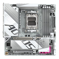 GIGABYTE B850M AORUS ELITE WIFI6E ICE Motherboard - AMD Ryzen 9000 Series CPUs, 12+2+1 Phasen Digital VRM, bis zu 8200MHz DDR5 (OC), 1xPCIe 5.0 + 1xPCIe 4.0 M.2, 2.5 LAN, WIFI 7, USB 3.2 Gen 2