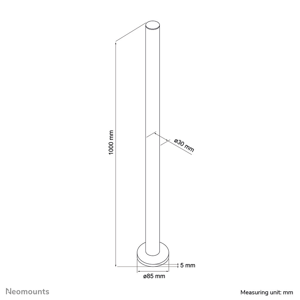 Neomounts FPMA-D9POLE Verlängerungsrohr für Monitorarm - H 100 cm