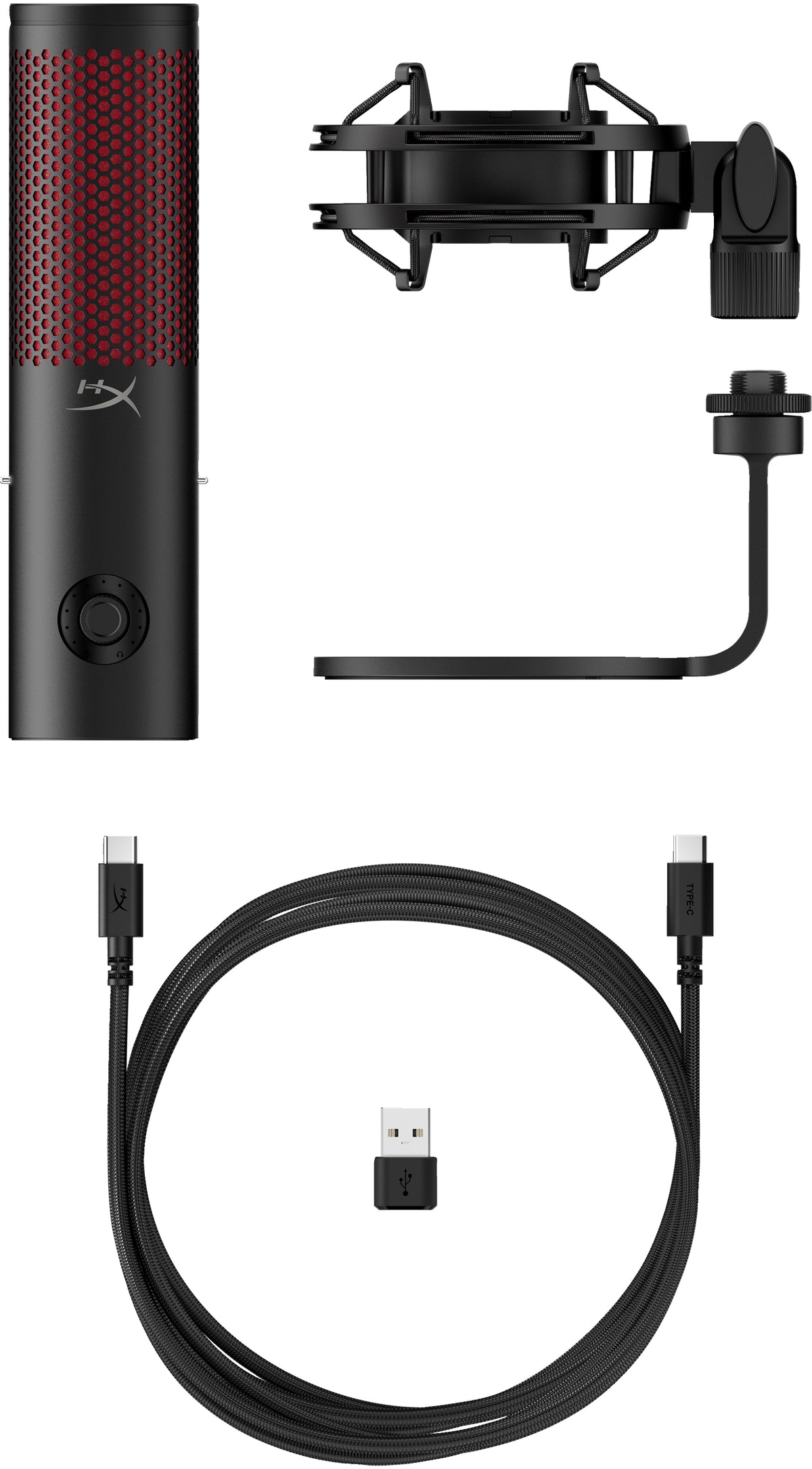 HyperX QuadCast 2 - USB Microphone (Black) Schwarz Podcast-Mikrofon