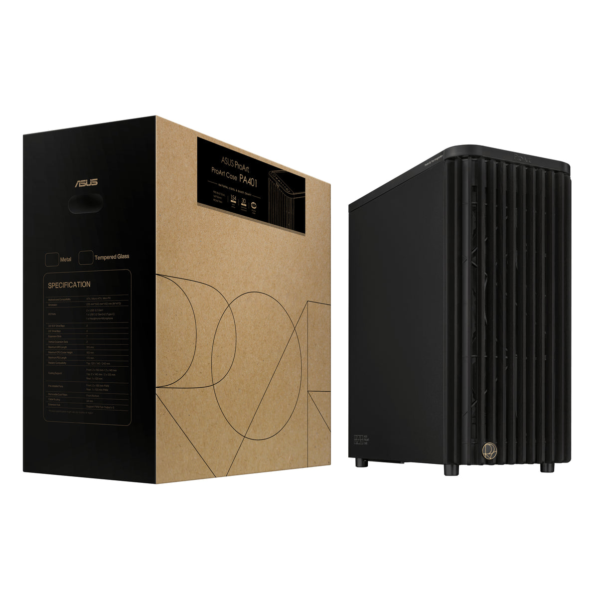 ASUS ProArt PA401 Wood METAL PWM (Black) Tower Schwarz