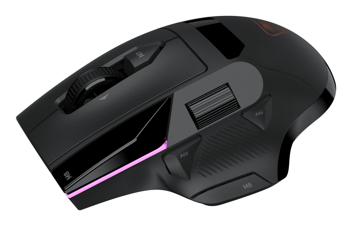 Turtle Beach Command Series MC5 Wireless Gaming-Maus - 8K-Abrufrate, optischer Owl-Eye-Sensor mit 30.000 DPI, 4D-Scrollrad, Titan Optical Switches, RGB-Beleuchtung, bis zu 35-Stunden-Akku
