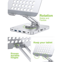 Techly ICA-TBL DOCK81 laptop-ständer Tablet-Ständer Silber