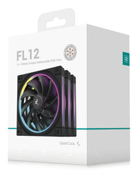 DeepCool FL12-3 in 1 Computergehäuse Ventilator 12 cm Schwarz 3 Stück(e)