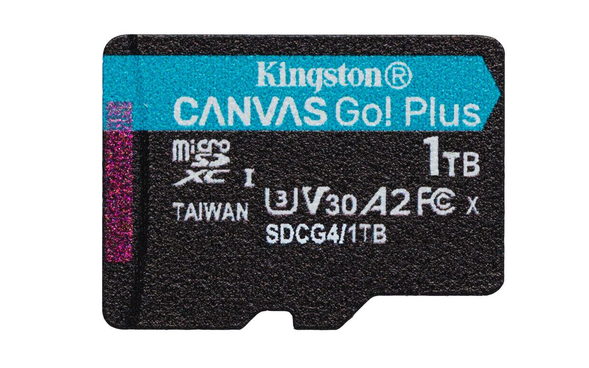 Kingston Technology 1TB microSDXC Canvas Go Plus Gen4 200 MB/s A2 U3 V30-Karte + Adapter