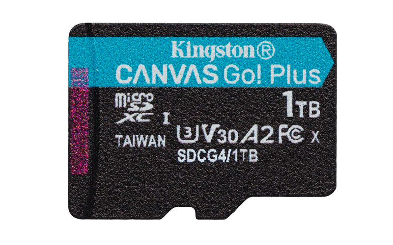 Kingston Technology 1TB microSDXC Canvas Go Plus Gen4 200R A2 U3 Einzelpaket ohne ADP