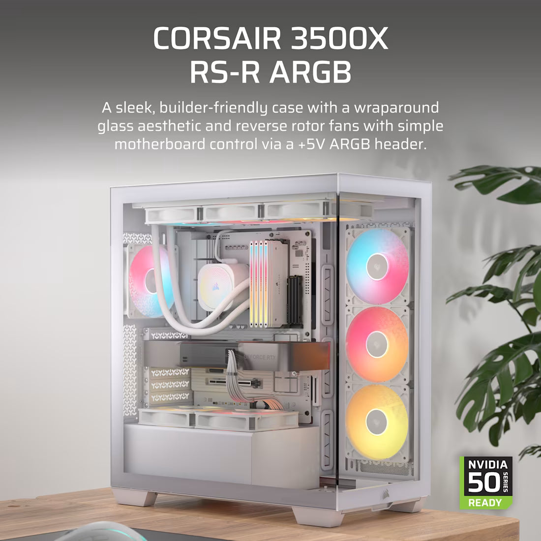 PC de jeu blanc Corsair | iCUE-LINK | RTX 5080 et Ryzen 7 9850X3D