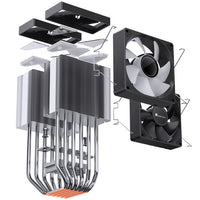 Jonsbo CR-1400 DV2 CPU Kühler, ARGB - 2 x 92mm, schwarz