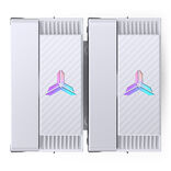 K Jonsbo CR-3000E Refroidisseur de CPU 3 broches, double tour, RGB, 260W TDP - blanc, 120mm