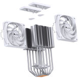K Jonsbo CR-3000E Refroidisseur de CPU 3 broches, double tour, RGB, 260W TDP - blanc, 120mm