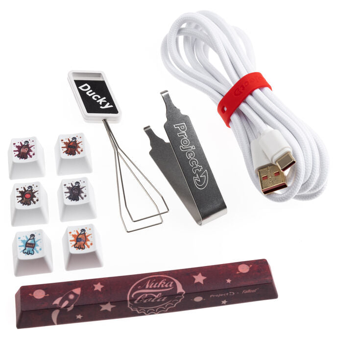 Ducky ProjectD x Fallout Bundle, Tinker 75 + Nuka-Cola Mauspad - MX2A Brown, ISO (DE)